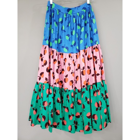 NEVER WORN Kate Spade Color block Apple MIDI Skirt fruit garden farmer market - Picture 7 of 7